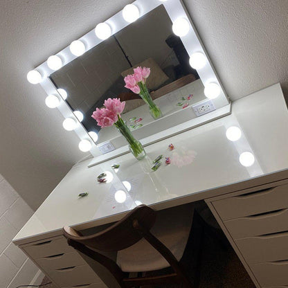 HomeRoots Glam Style Lighted USB Vanity Mirror