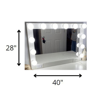 HomeRoots Glam Style Lighted USB Vanity Mirror