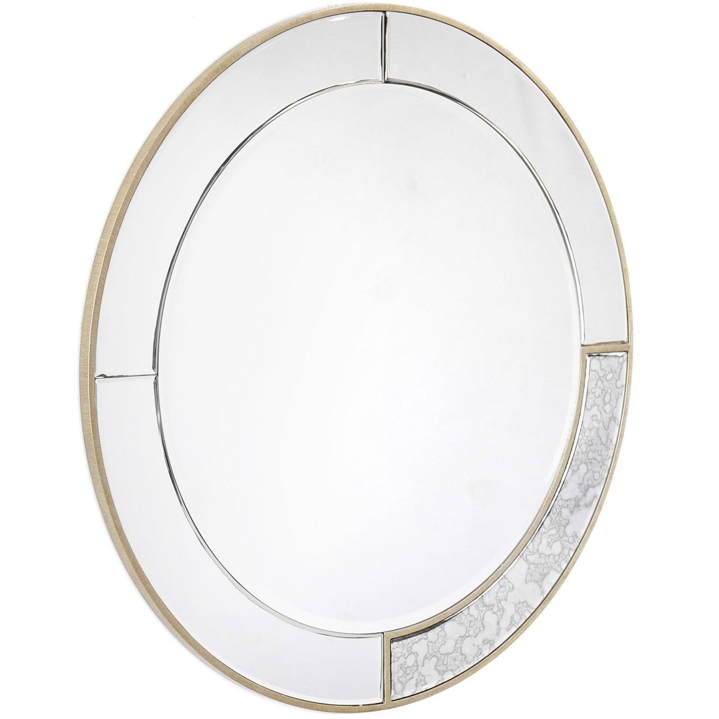 HomeRoots Gold Accented Round Mirror
