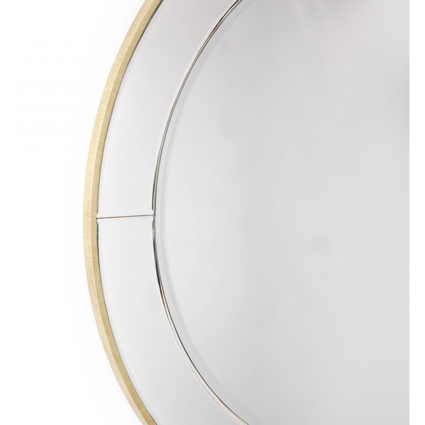 HomeRoots Gold Accented Round Mirror