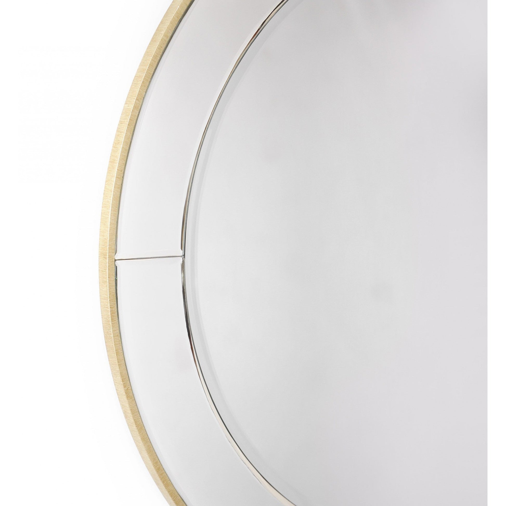 HomeRoots Gold Accented Round Mirror