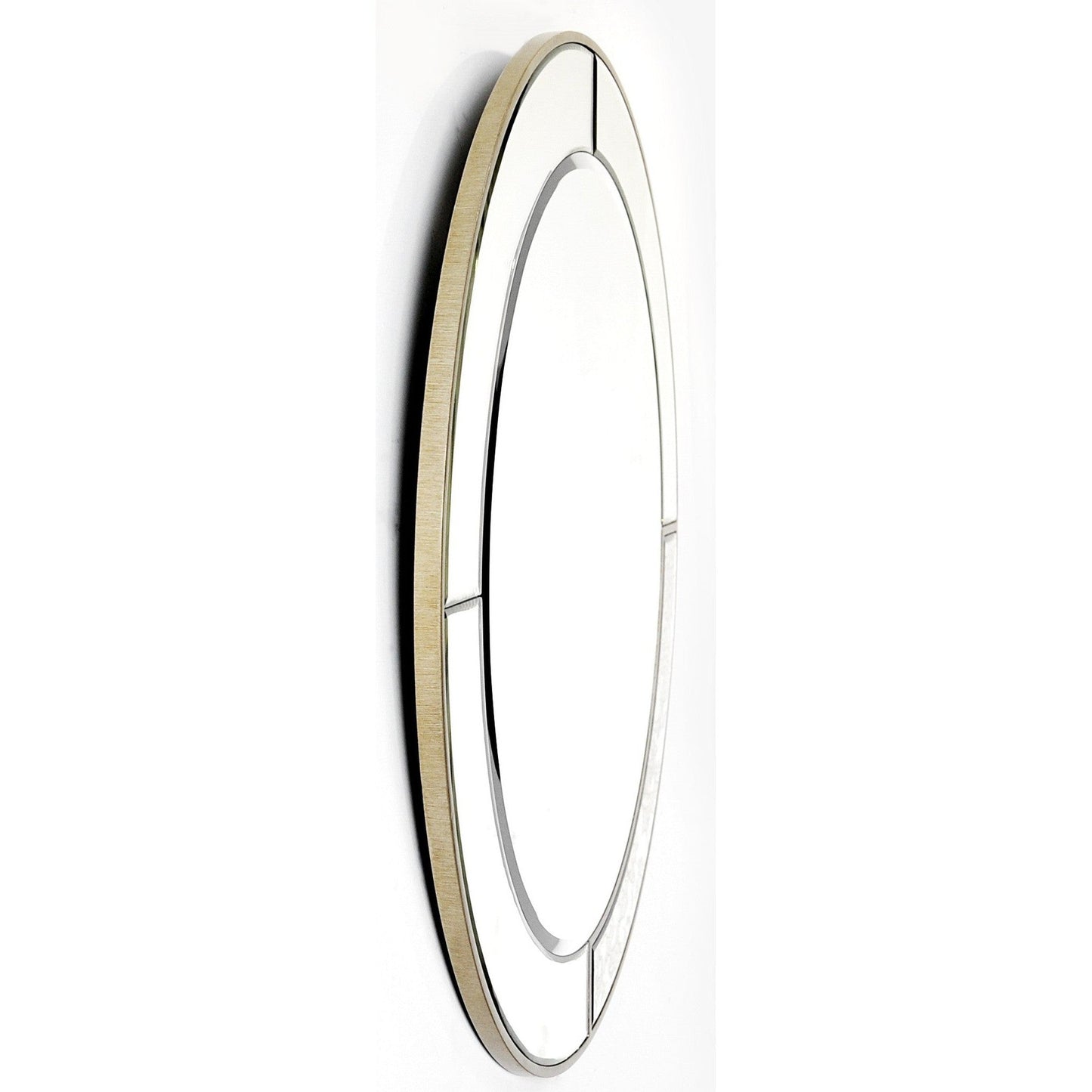 HomeRoots Gold Accented Round Mirror