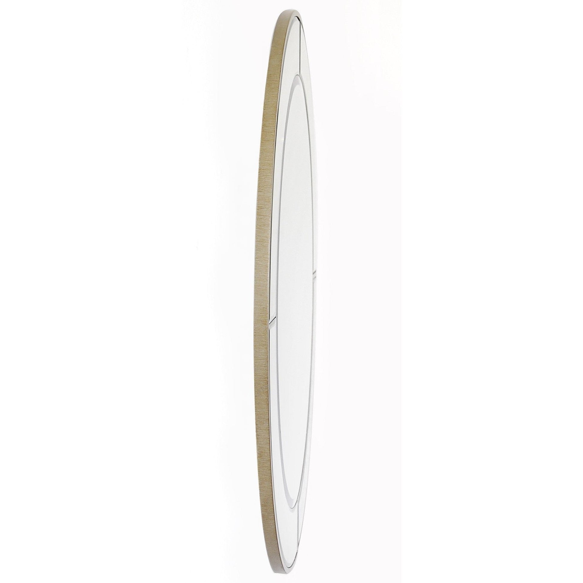 HomeRoots Gold Accented Round Mirror