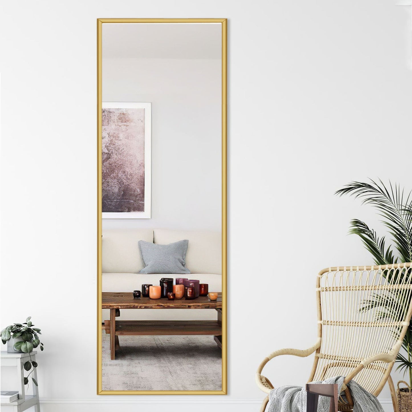 HomeRoots Gold Aluminum Framed Mirror