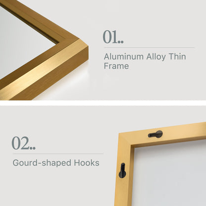 HomeRoots Gold Aluminum Framed Mirror