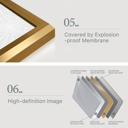 HomeRoots Gold Aluminum Framed Mirror