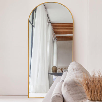 HomeRoots Gold Arched Full-length Standing Mirror