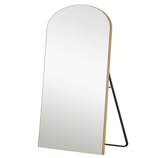 HomeRoots Gold Arched Mirror with Stand
