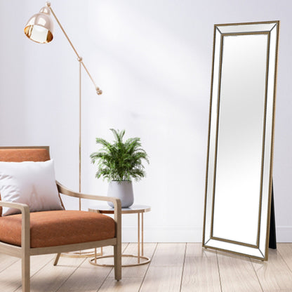 HomeRoots Gold Beaded Full Length Mirror