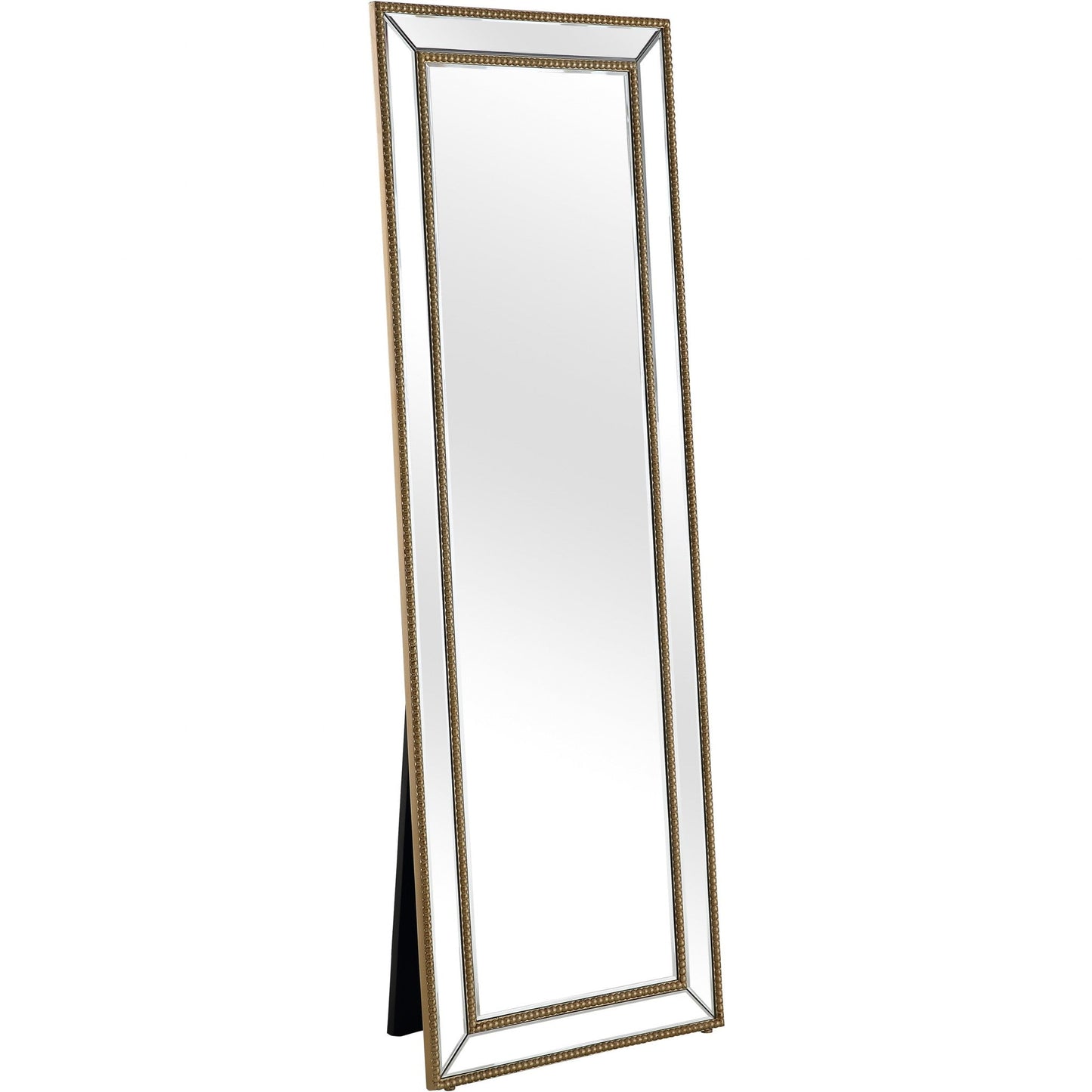 HomeRoots Gold Beaded Full Length Mirror
