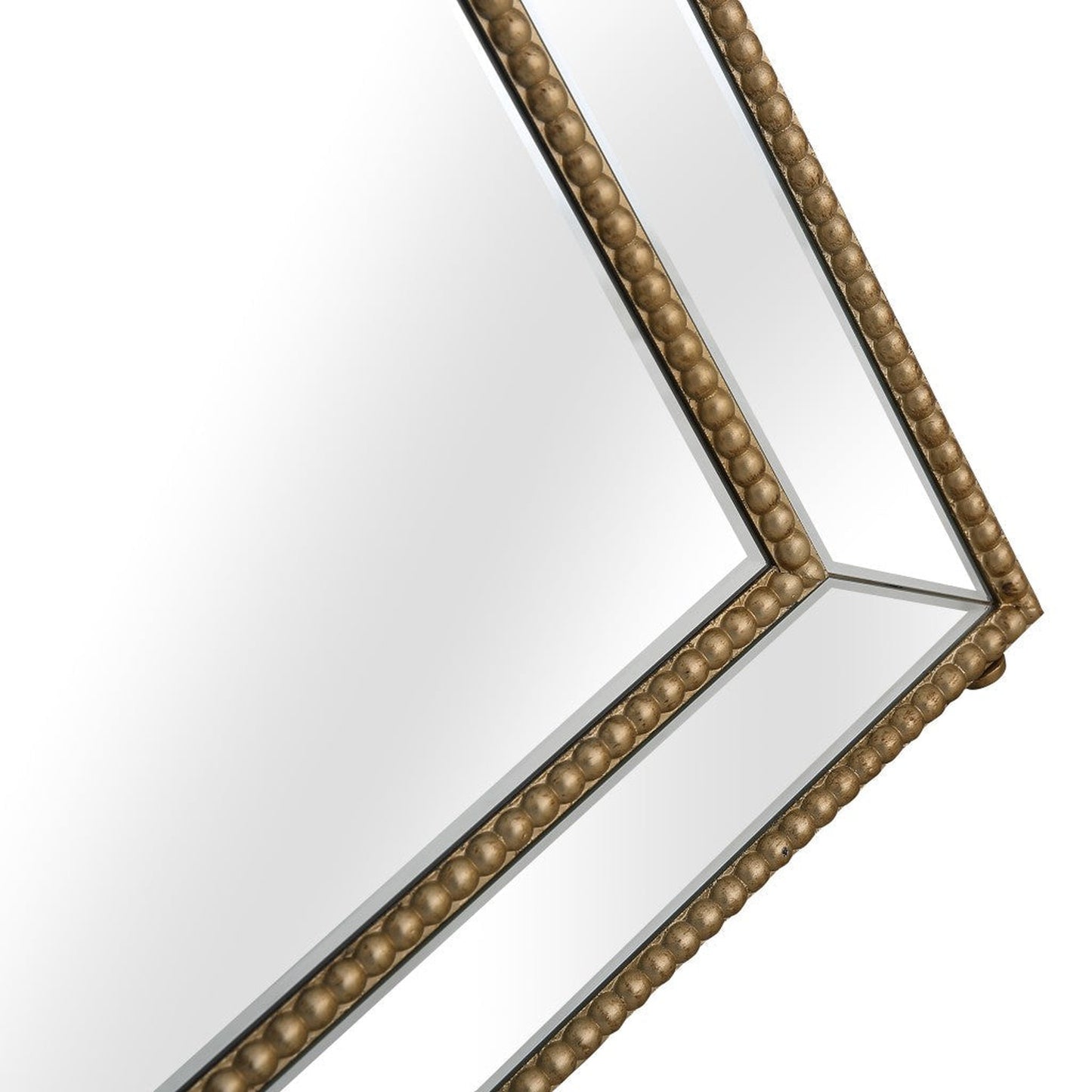 HomeRoots Gold Beaded Full Length Mirror