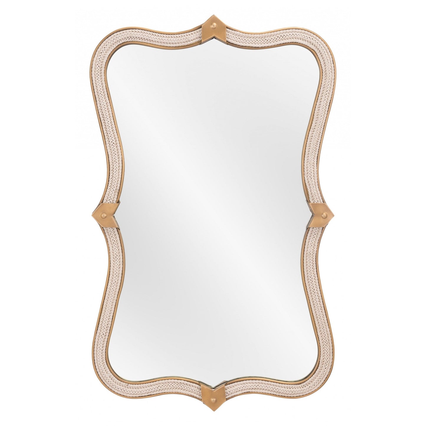 HomeRoots Gold Beveled Mirror