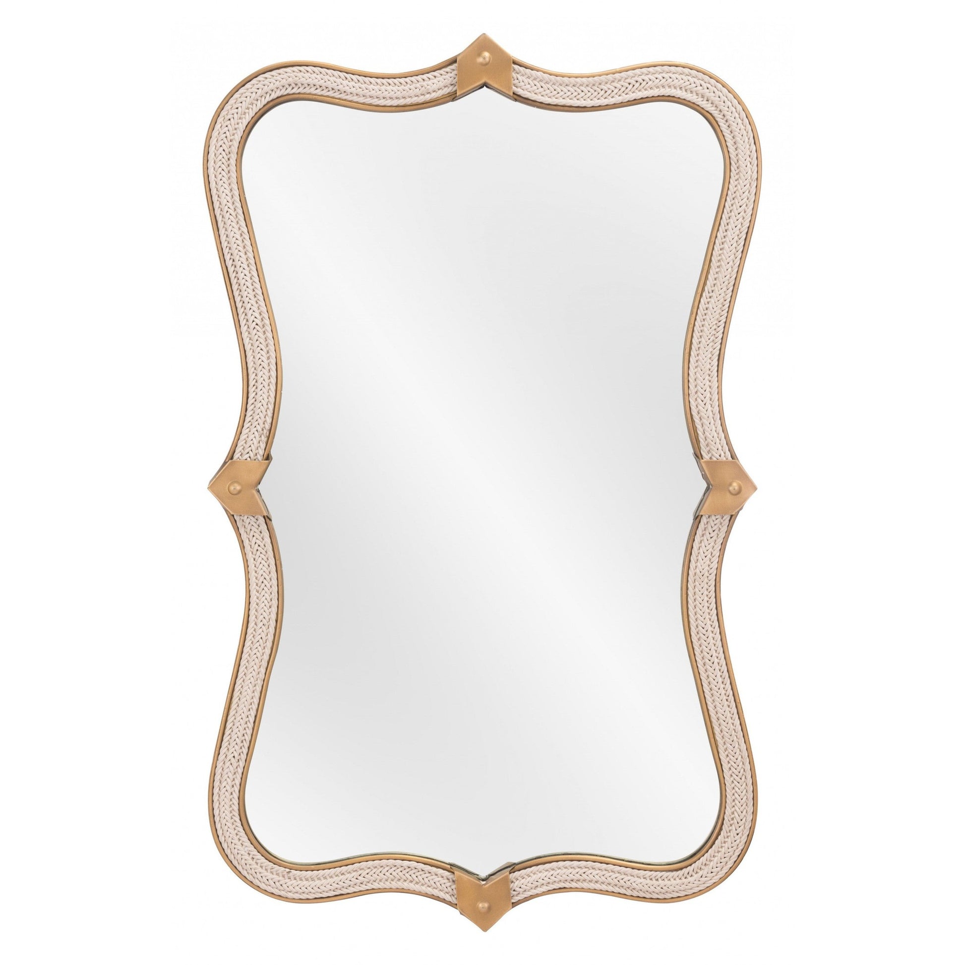 HomeRoots Gold Beveled Mirror