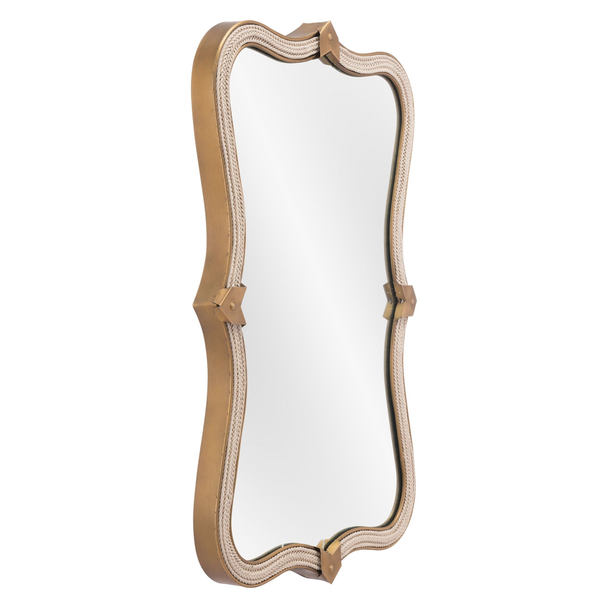 HomeRoots Gold Beveled Mirror