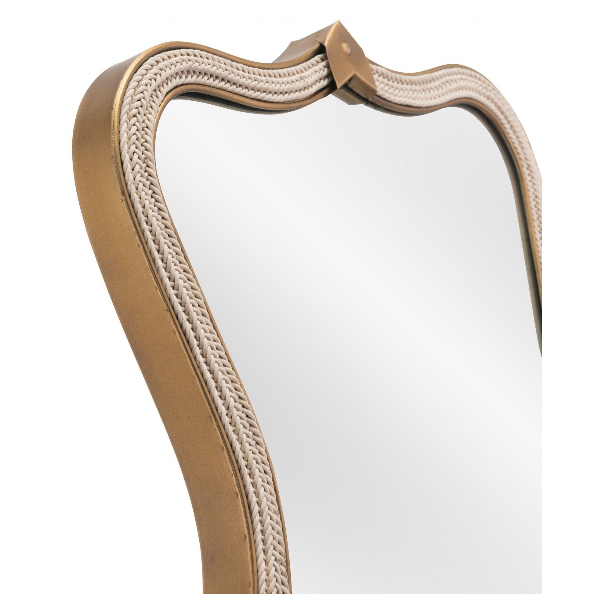 HomeRoots Gold Beveled Mirror
