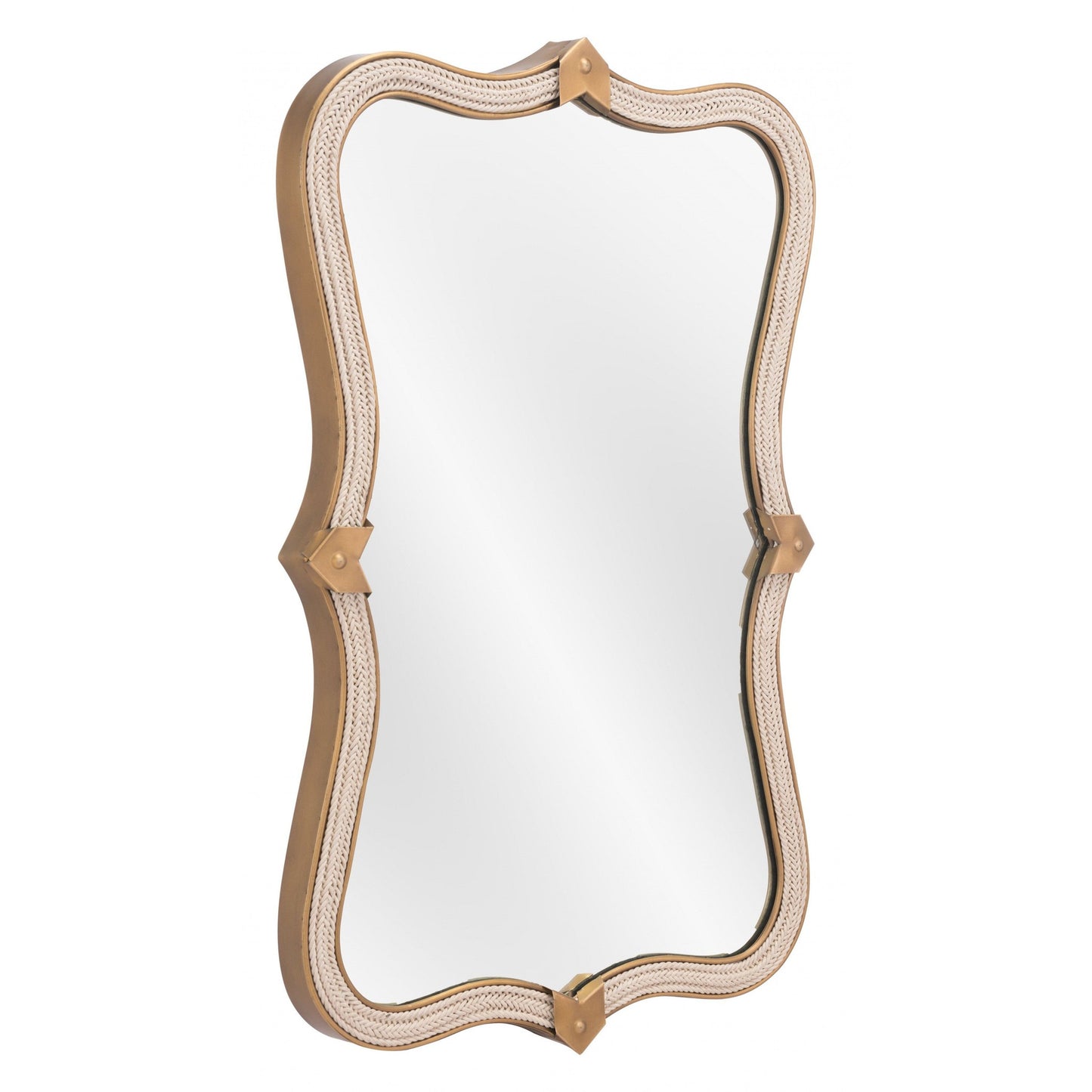 HomeRoots Gold Beveled Mirror