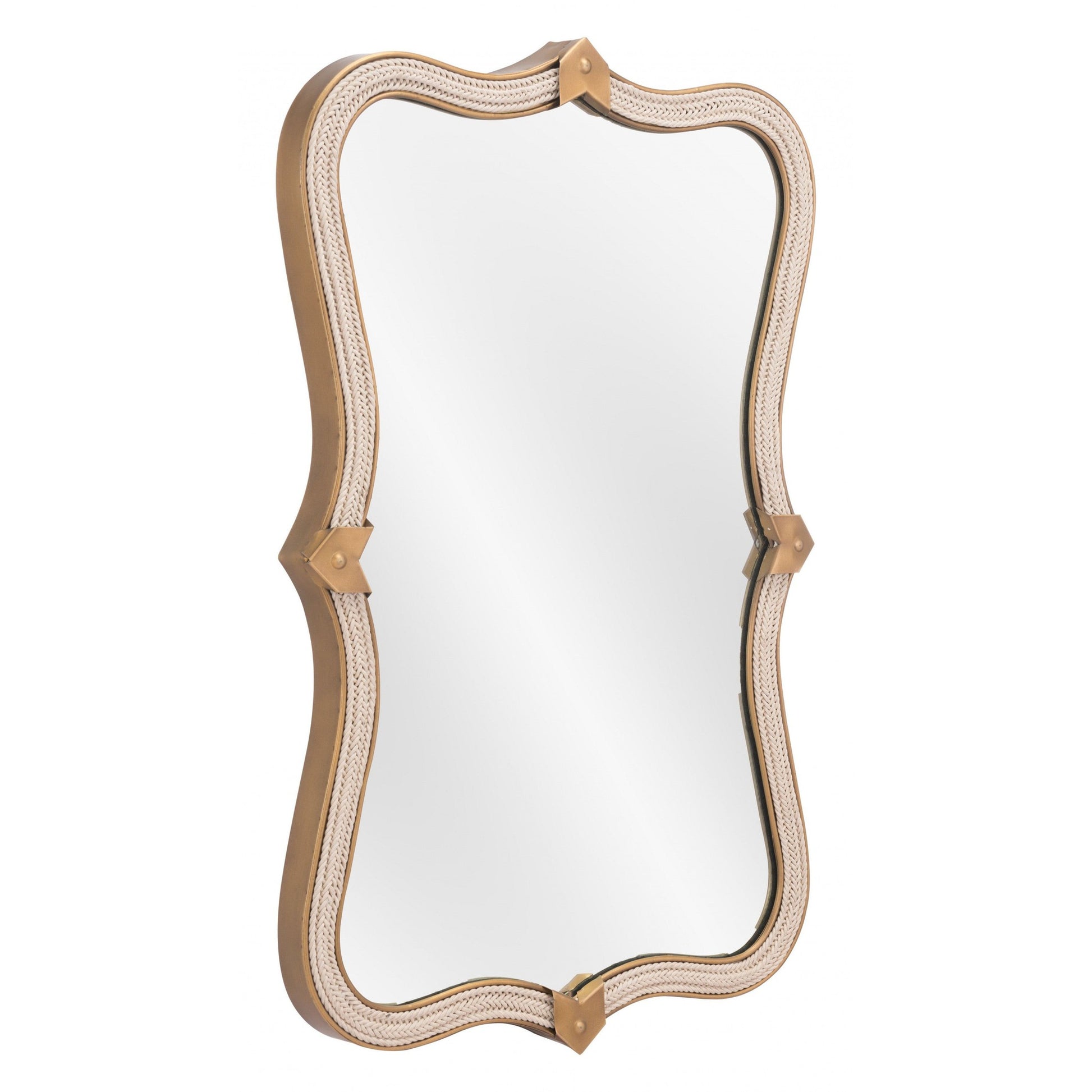 HomeRoots Gold Beveled Mirror