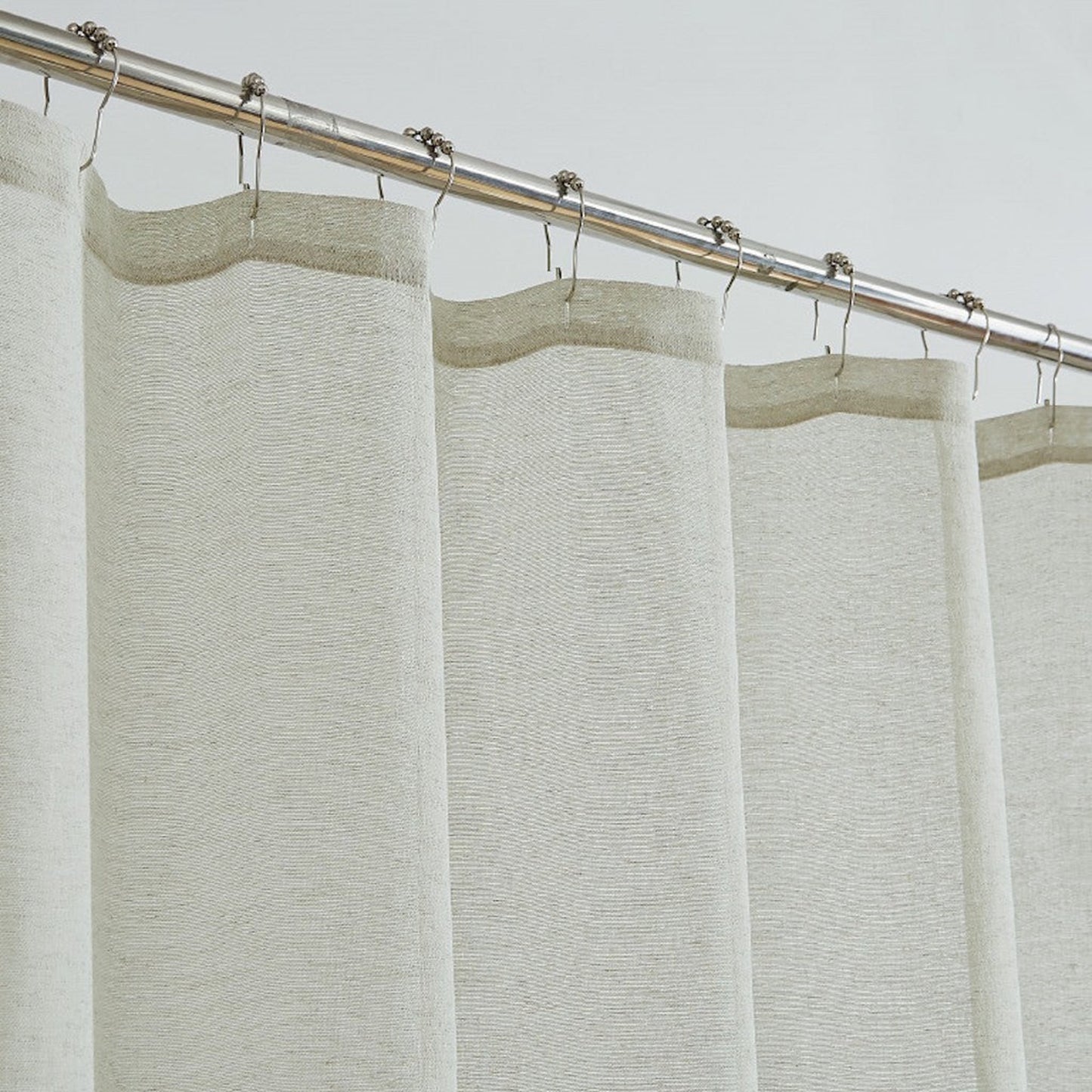 HomeRoots Gold Contemporary Velvet Scroll Shower Curtain