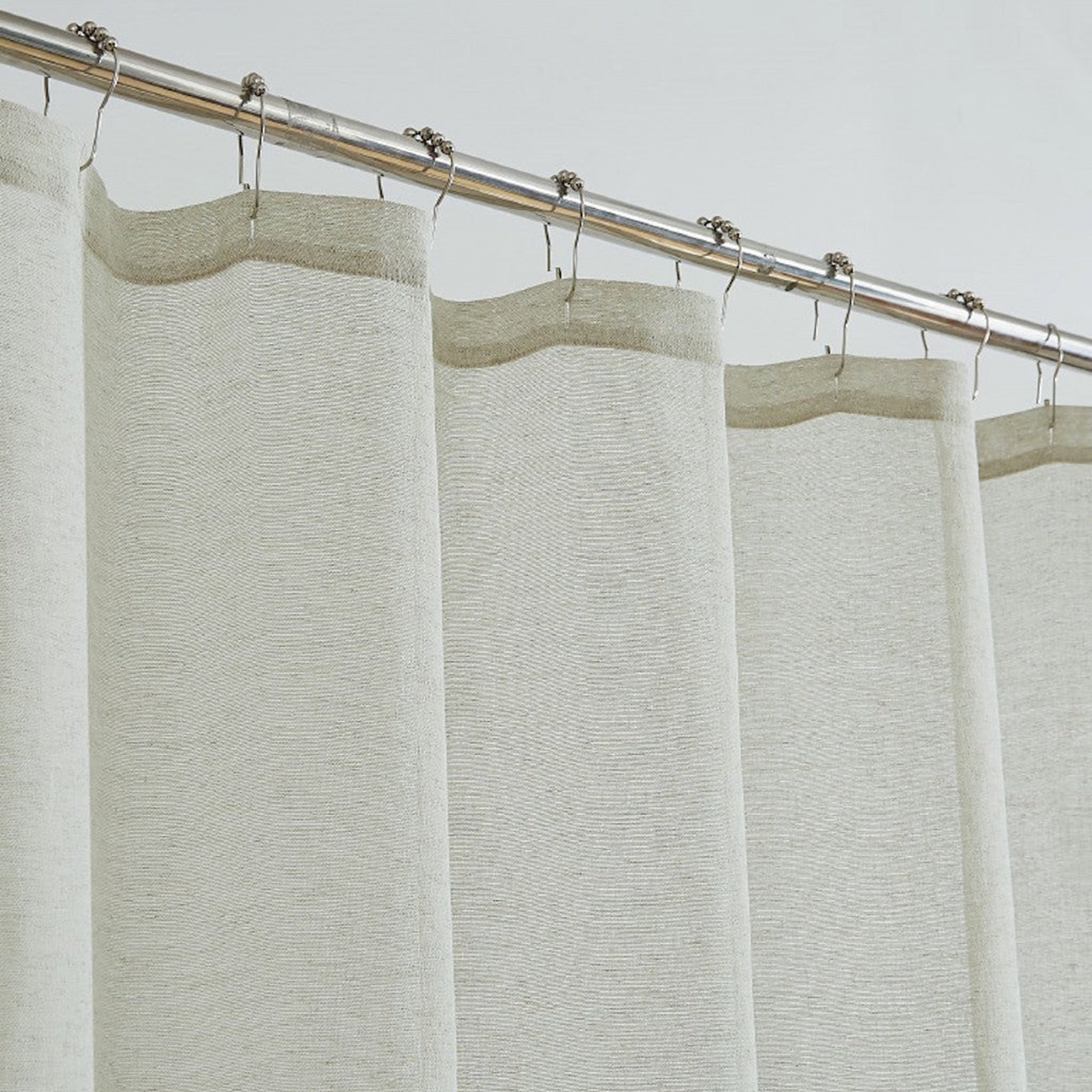 HomeRoots Gold Contemporary Velvet Scroll Shower Curtain