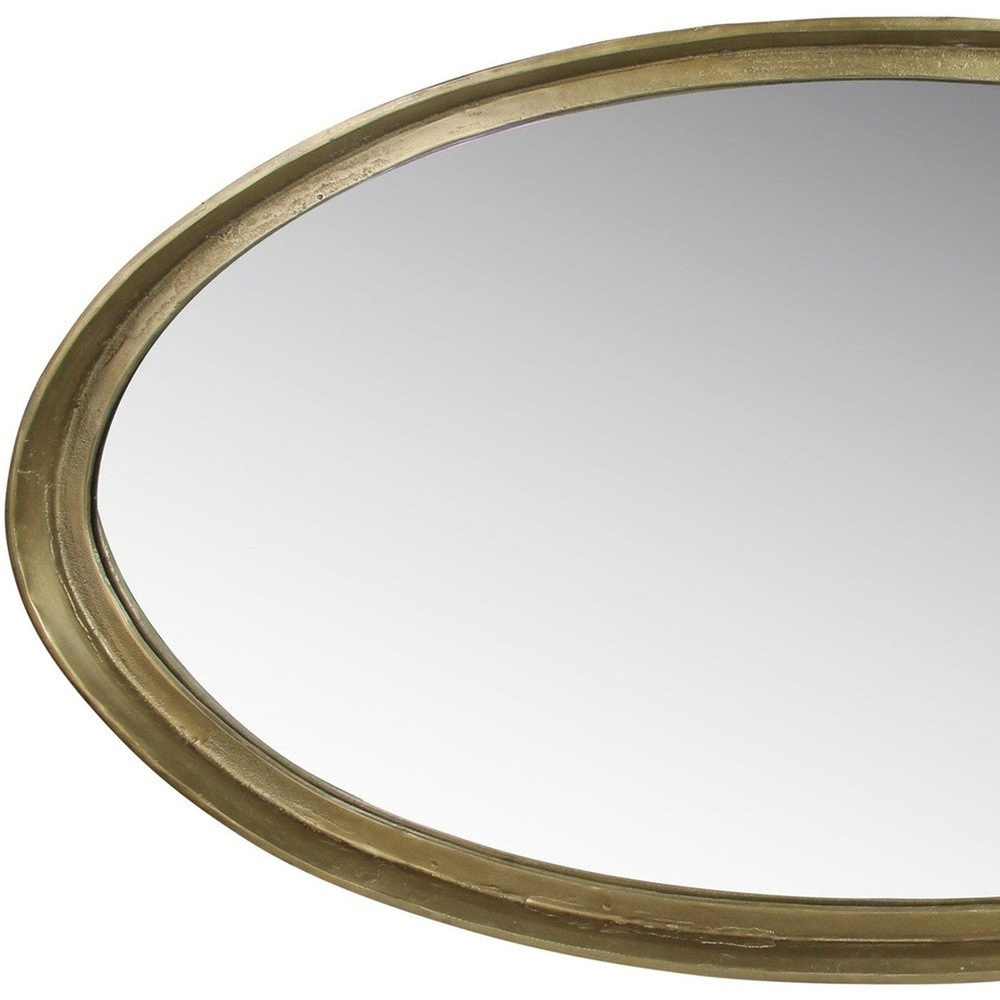 HomeRoots Gold Framed Oval Mirror