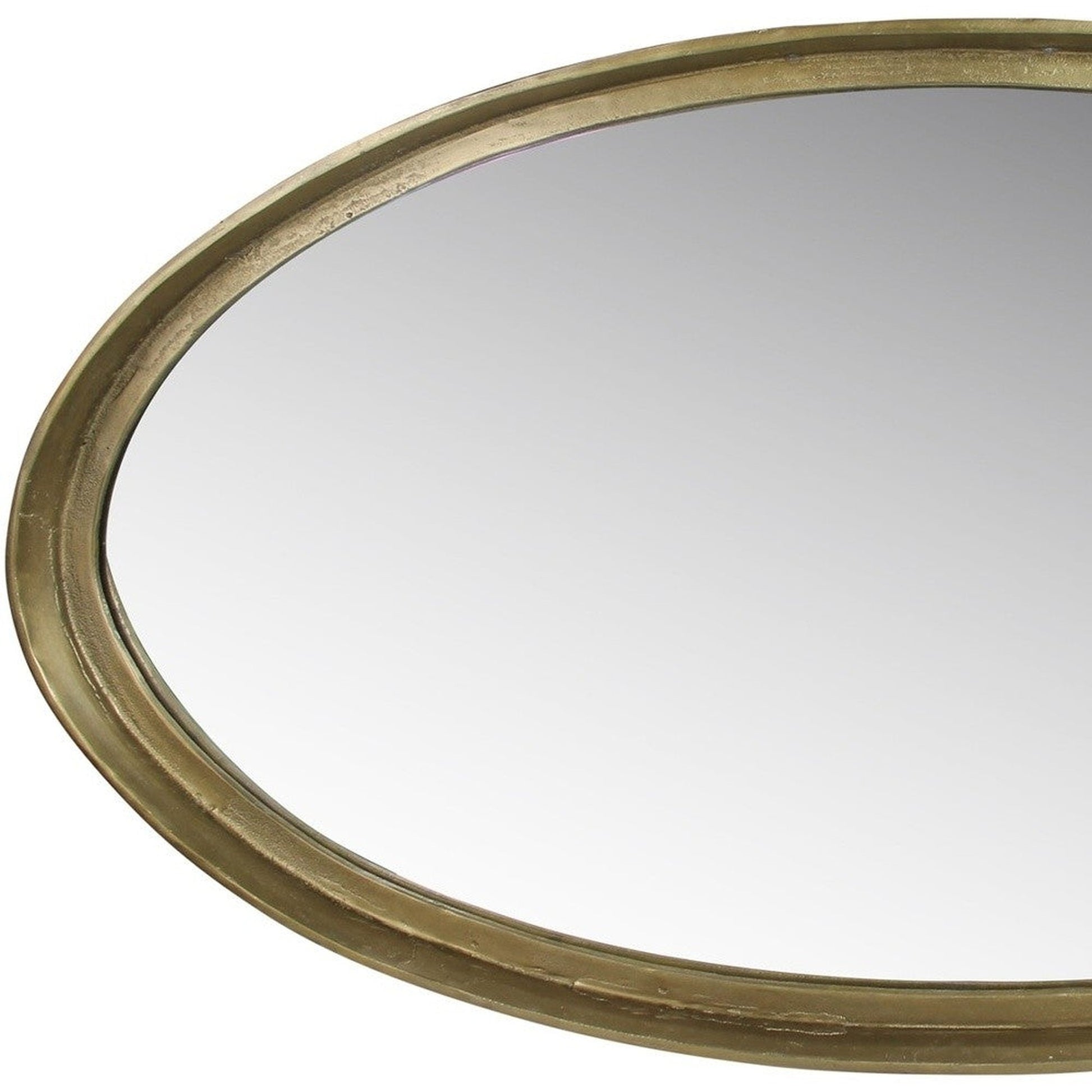 HomeRoots Gold Framed Oval Mirror