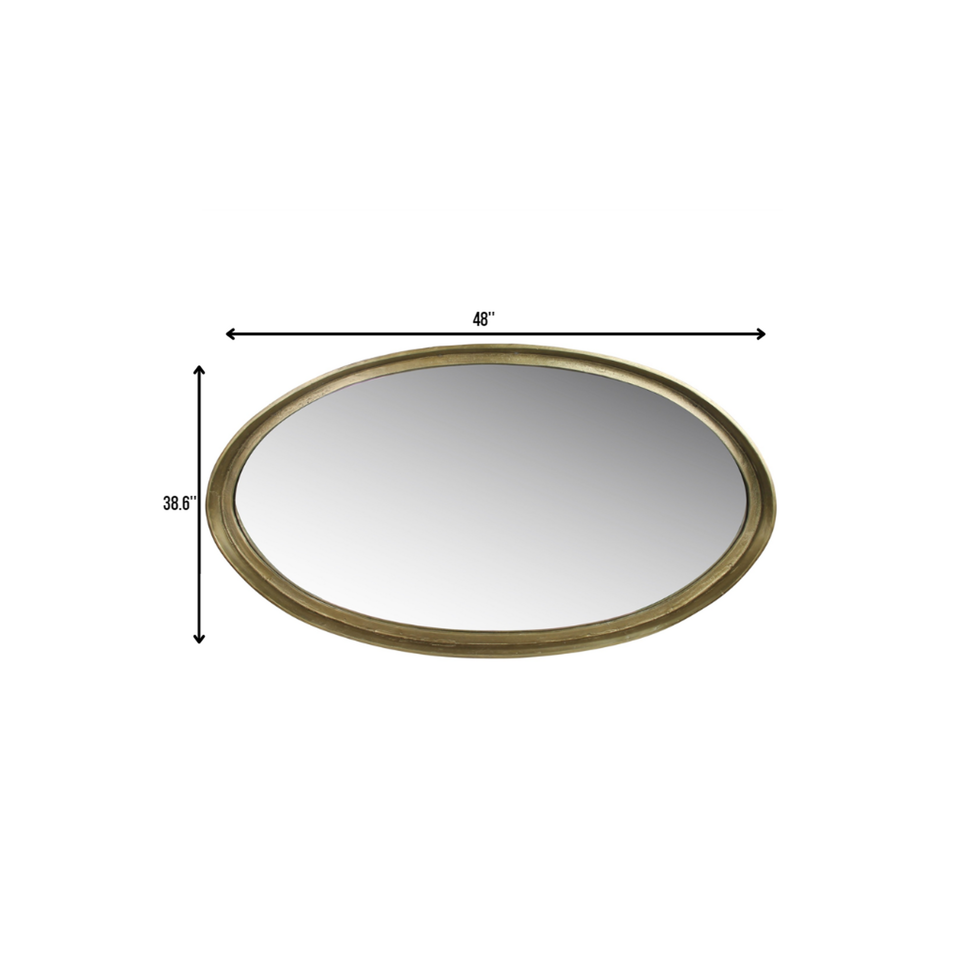 HomeRoots Gold Framed Oval Mirror