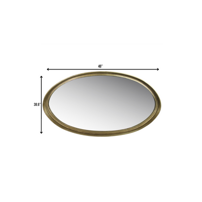 HomeRoots Gold Framed Oval Mirror