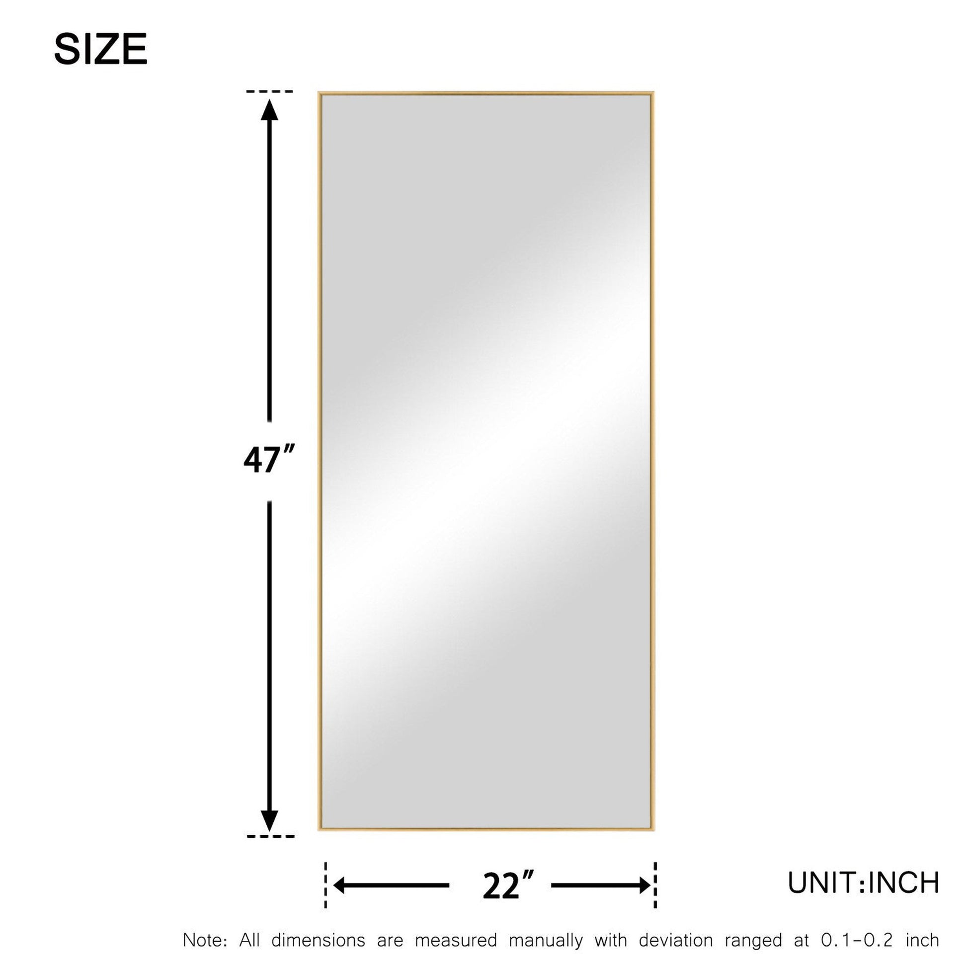 HomeRoots Gold Framed Wall Mirror