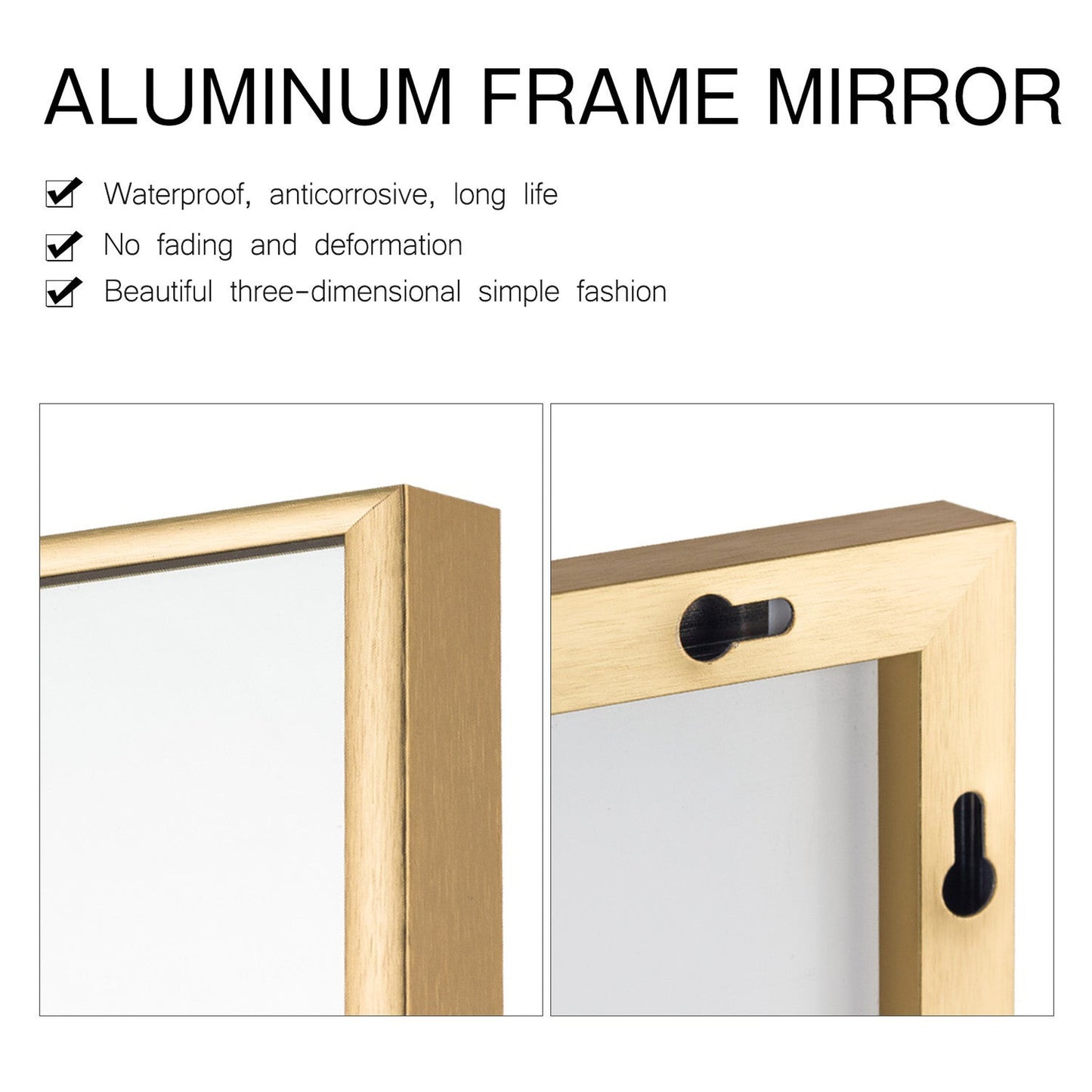 HomeRoots Gold Framed Wall Mirror
