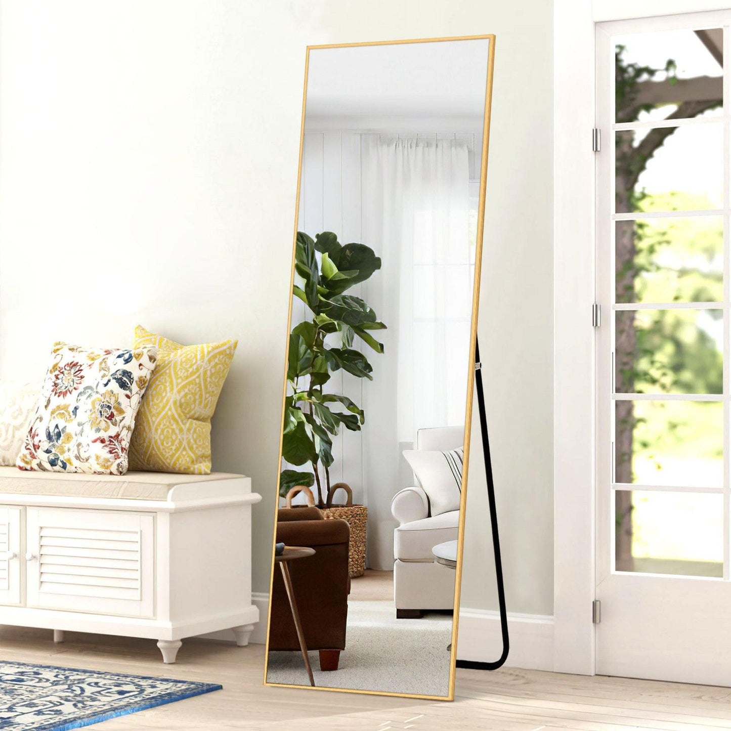 HomeRoots Gold Full Length Standing Mirror