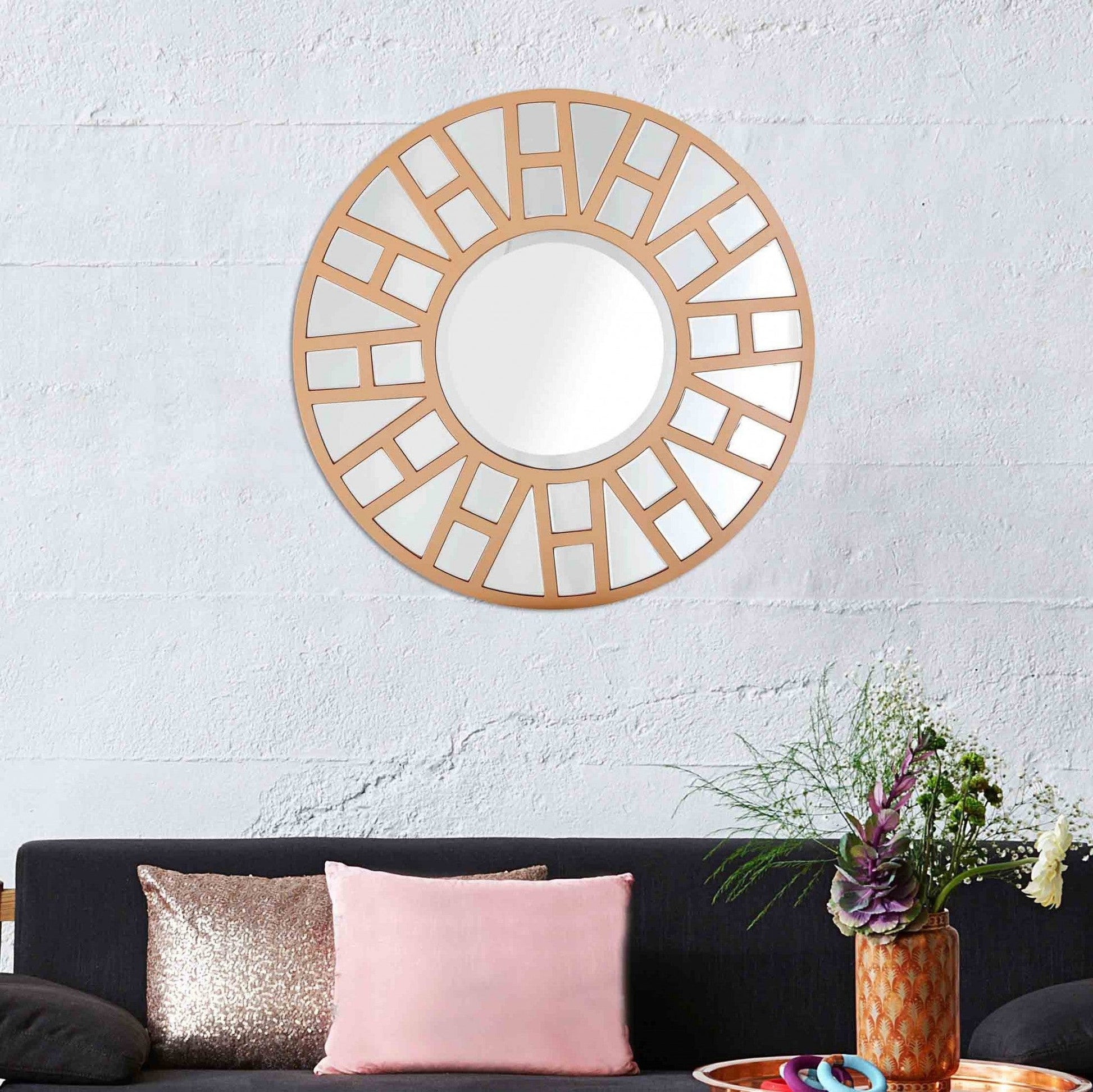 HomeRoots Gold Geometric Mirror