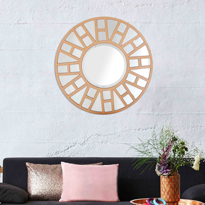 HomeRoots Gold Geometric Mirror