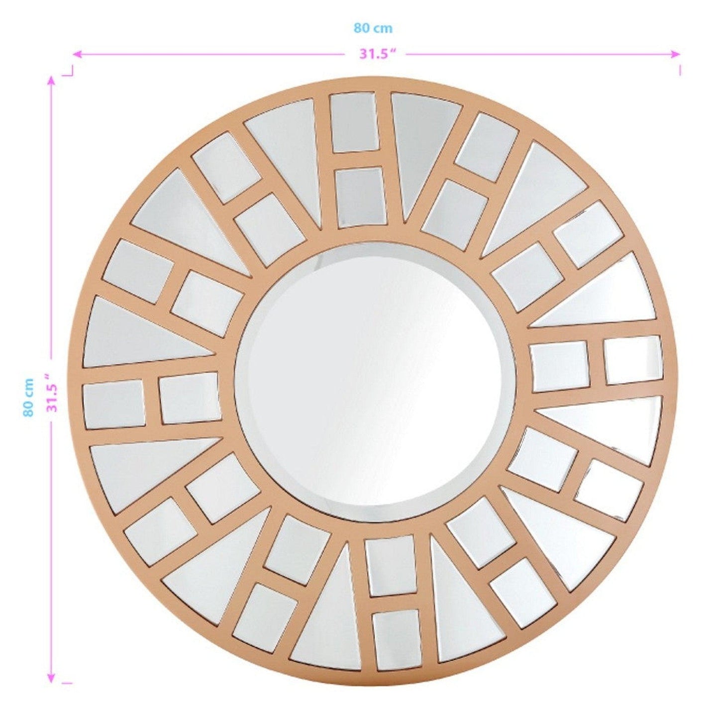 HomeRoots Gold Geometric Mirror