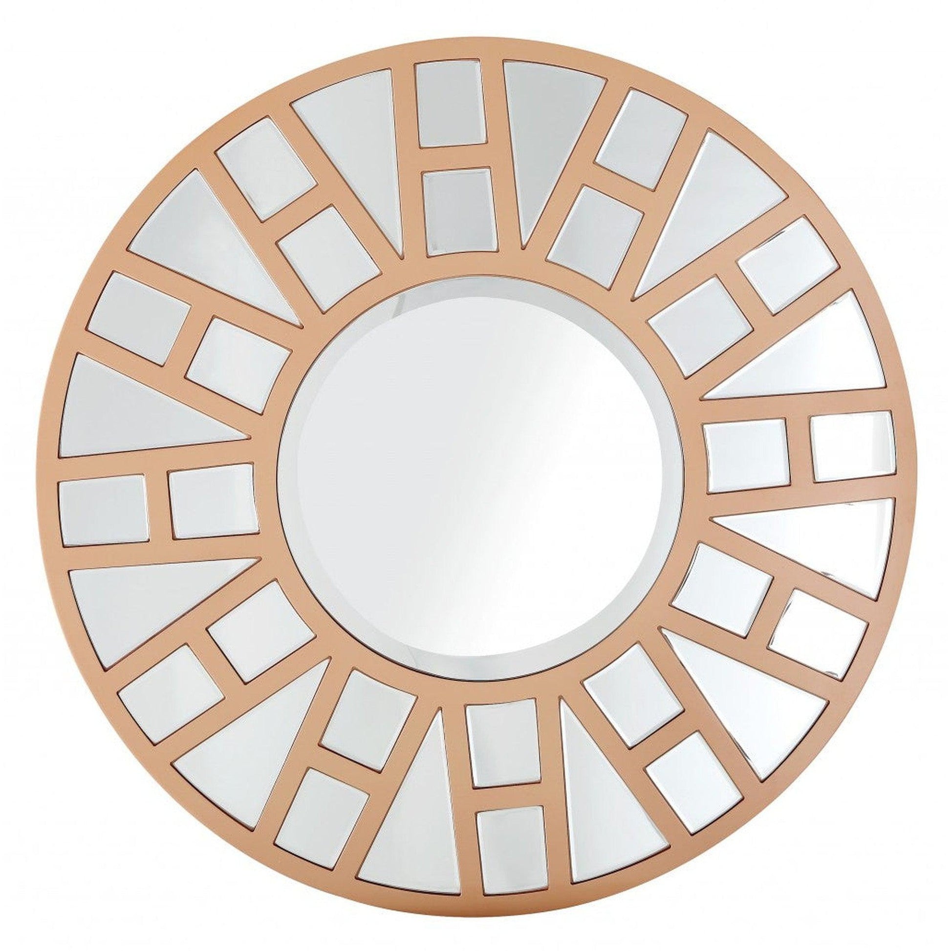 HomeRoots Gold Geometric Mirror
