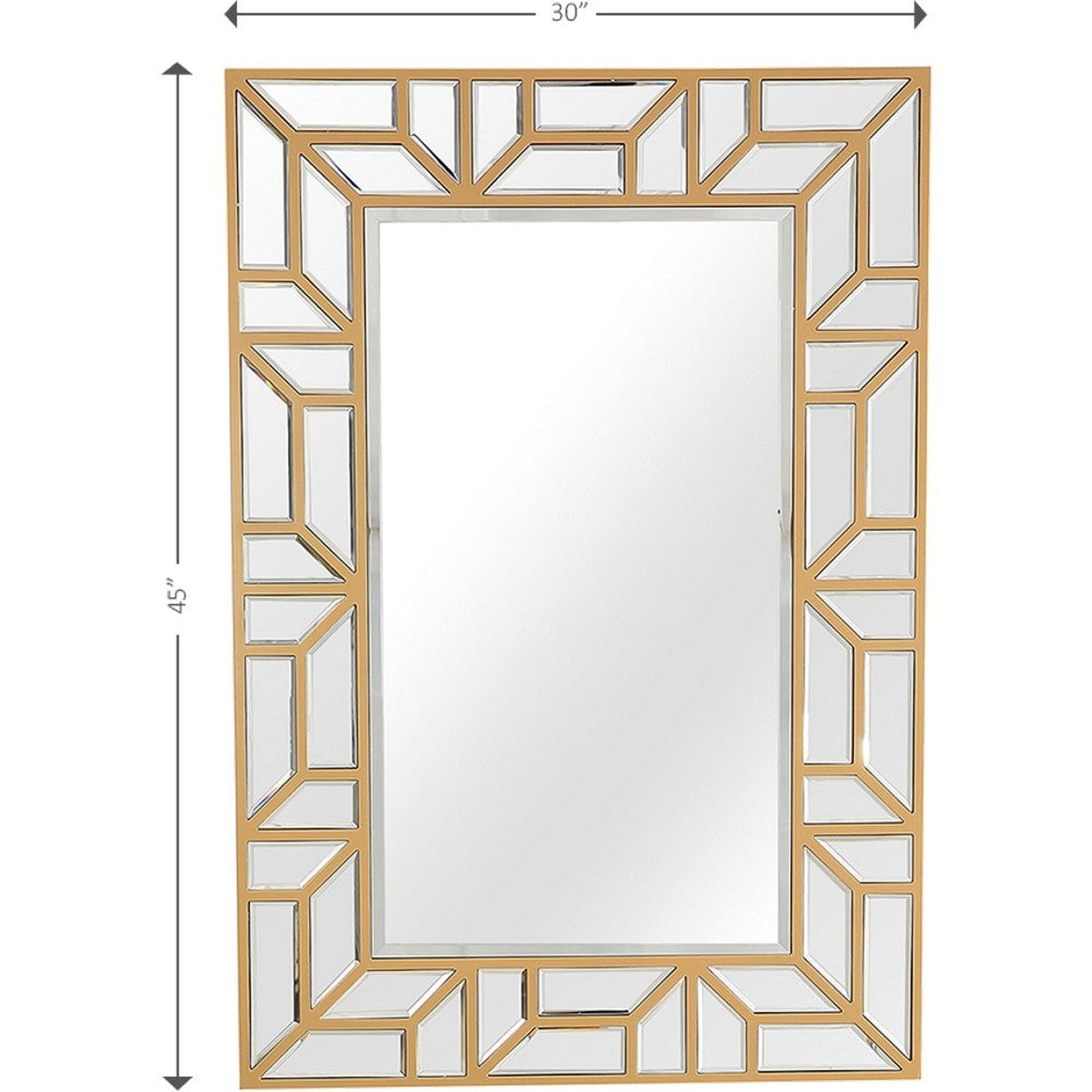 HomeRoots Gold Geometric Wall Mirror