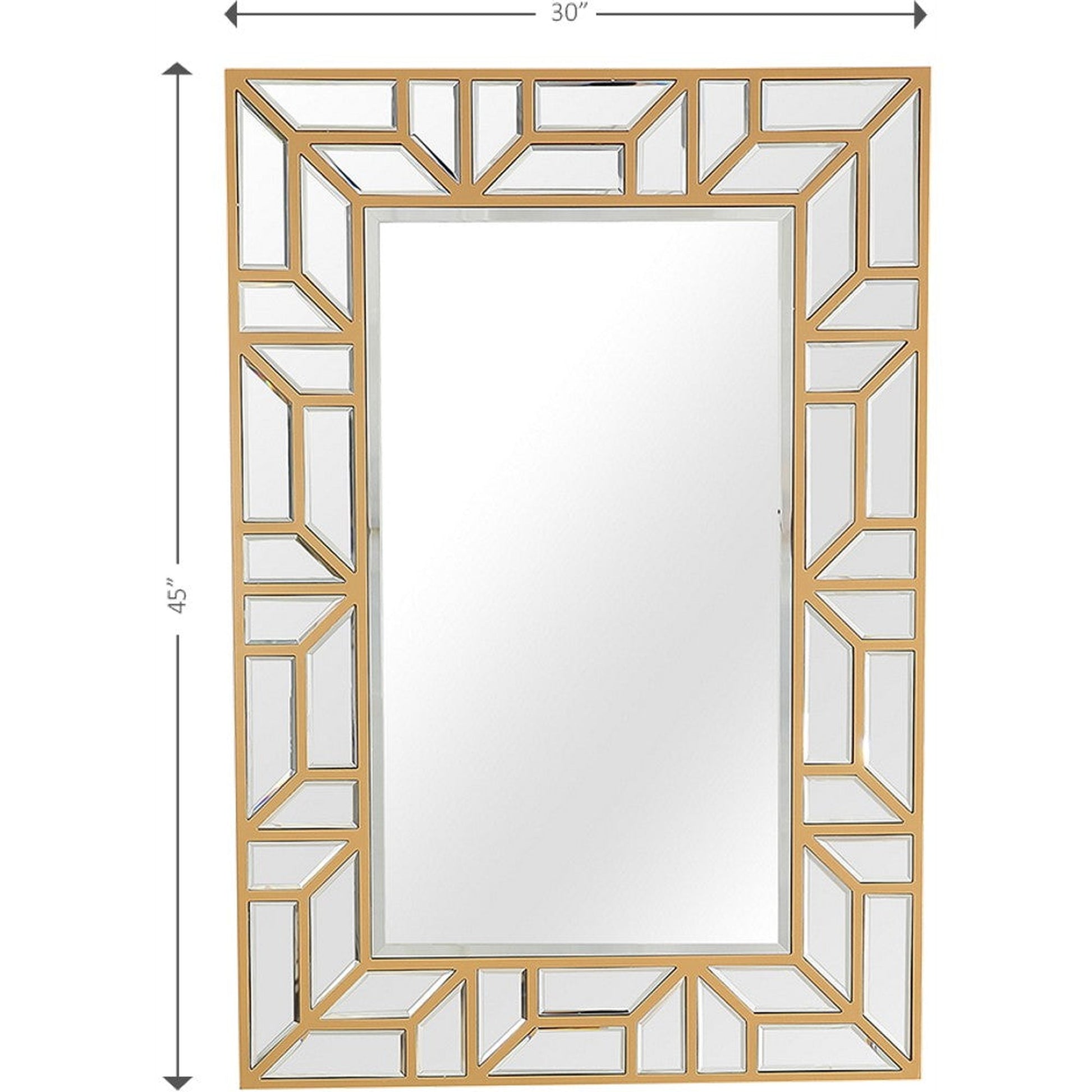 HomeRoots Gold Geometric Wall Mirror