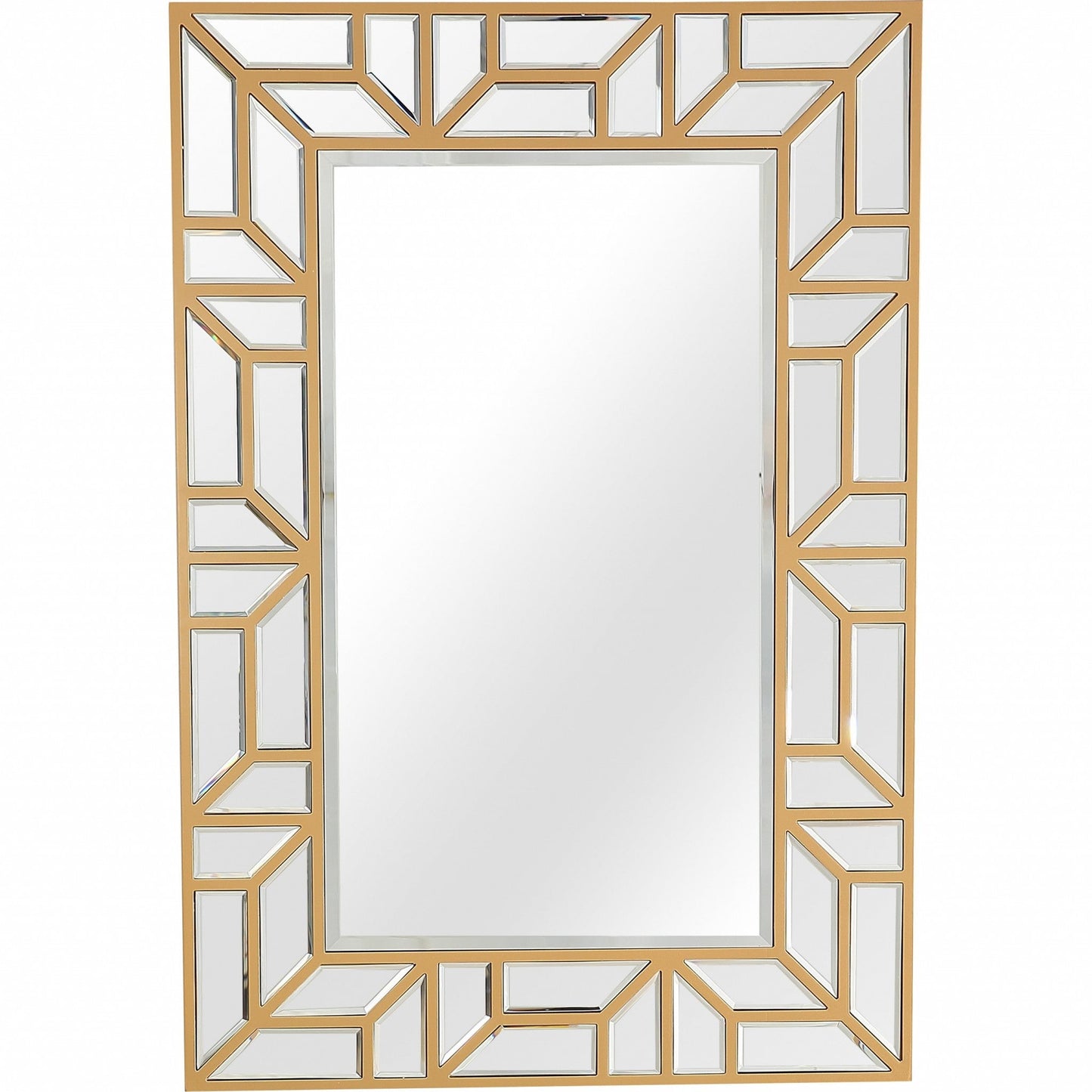 HomeRoots Gold Geometric Wall Mirror