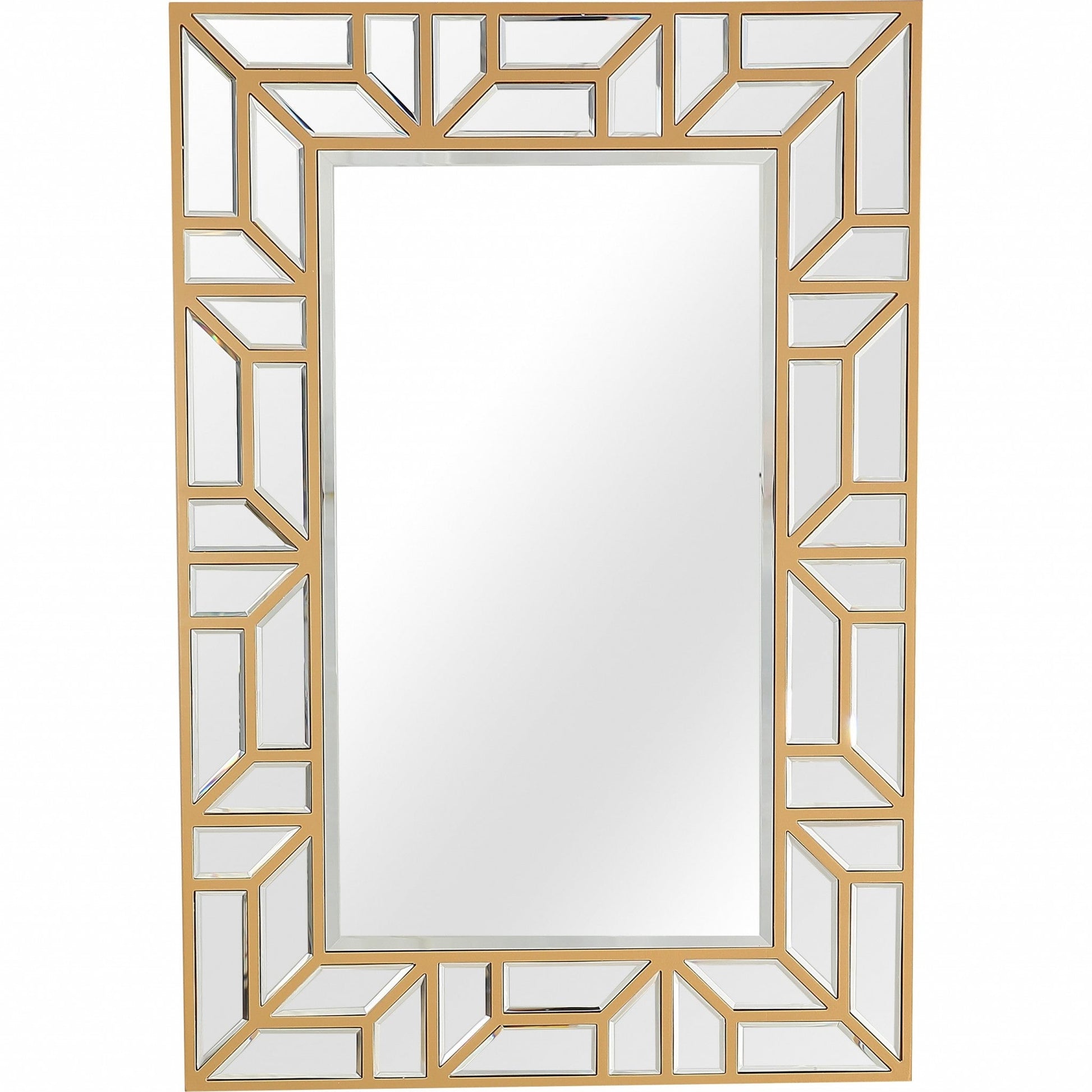 HomeRoots Gold Geometric Wall Mirror