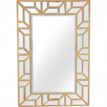 HomeRoots Gold Geometric Wall Mirror