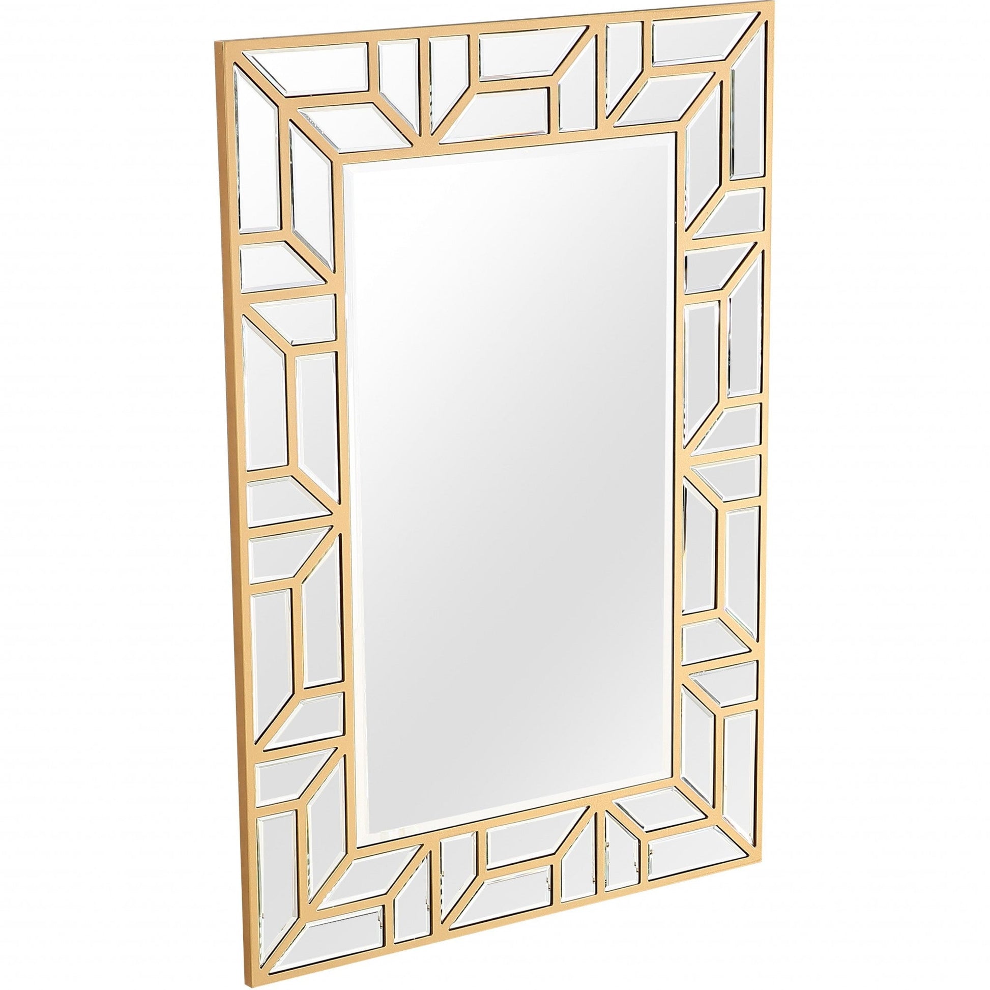 HomeRoots Gold Geometric Wall Mirror