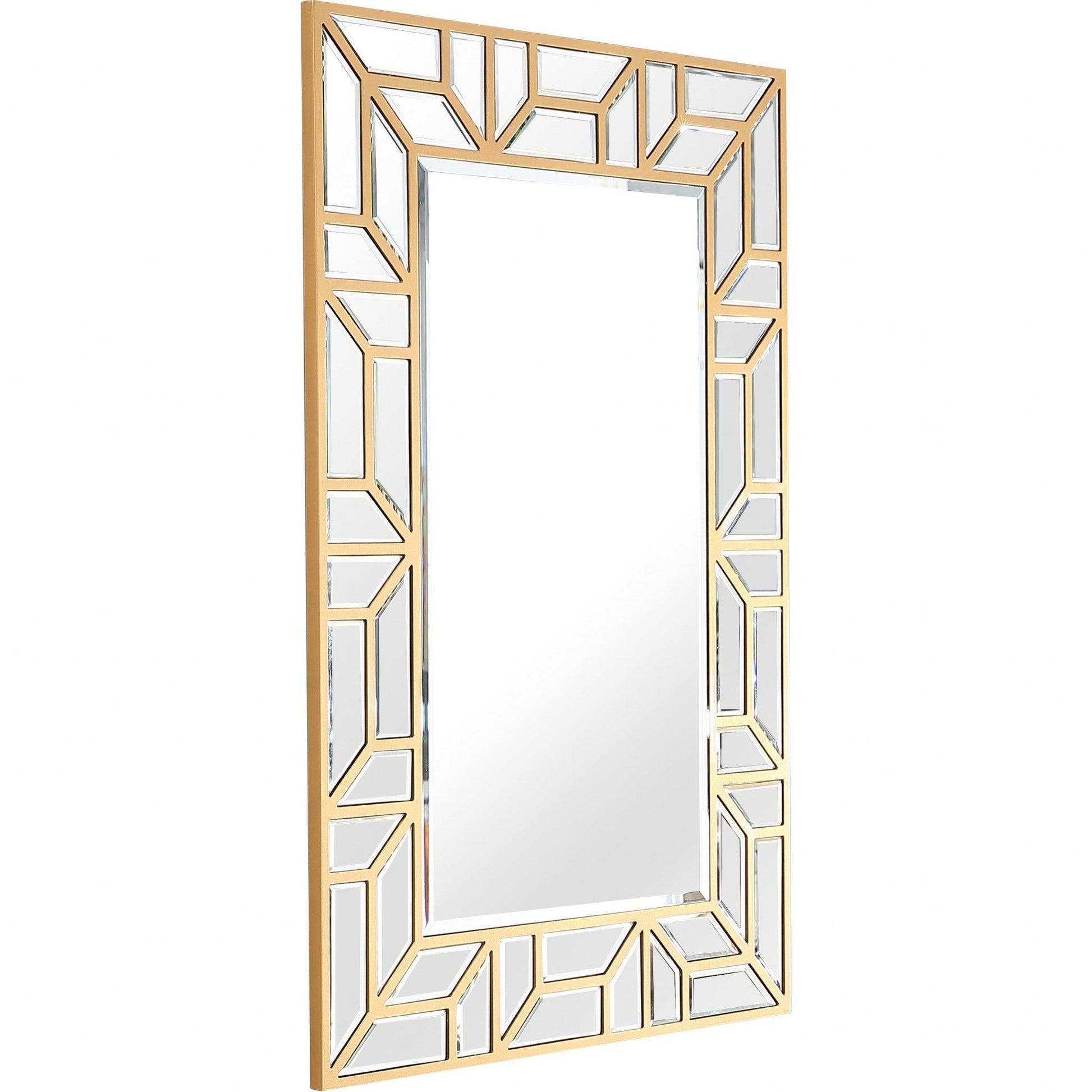 HomeRoots Gold Geometric Wall Mirror