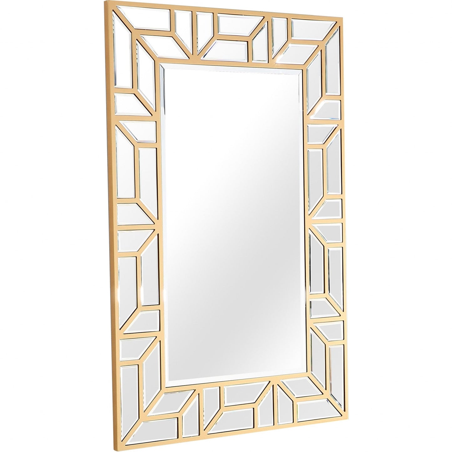 HomeRoots Gold Geometric Wall Mirror