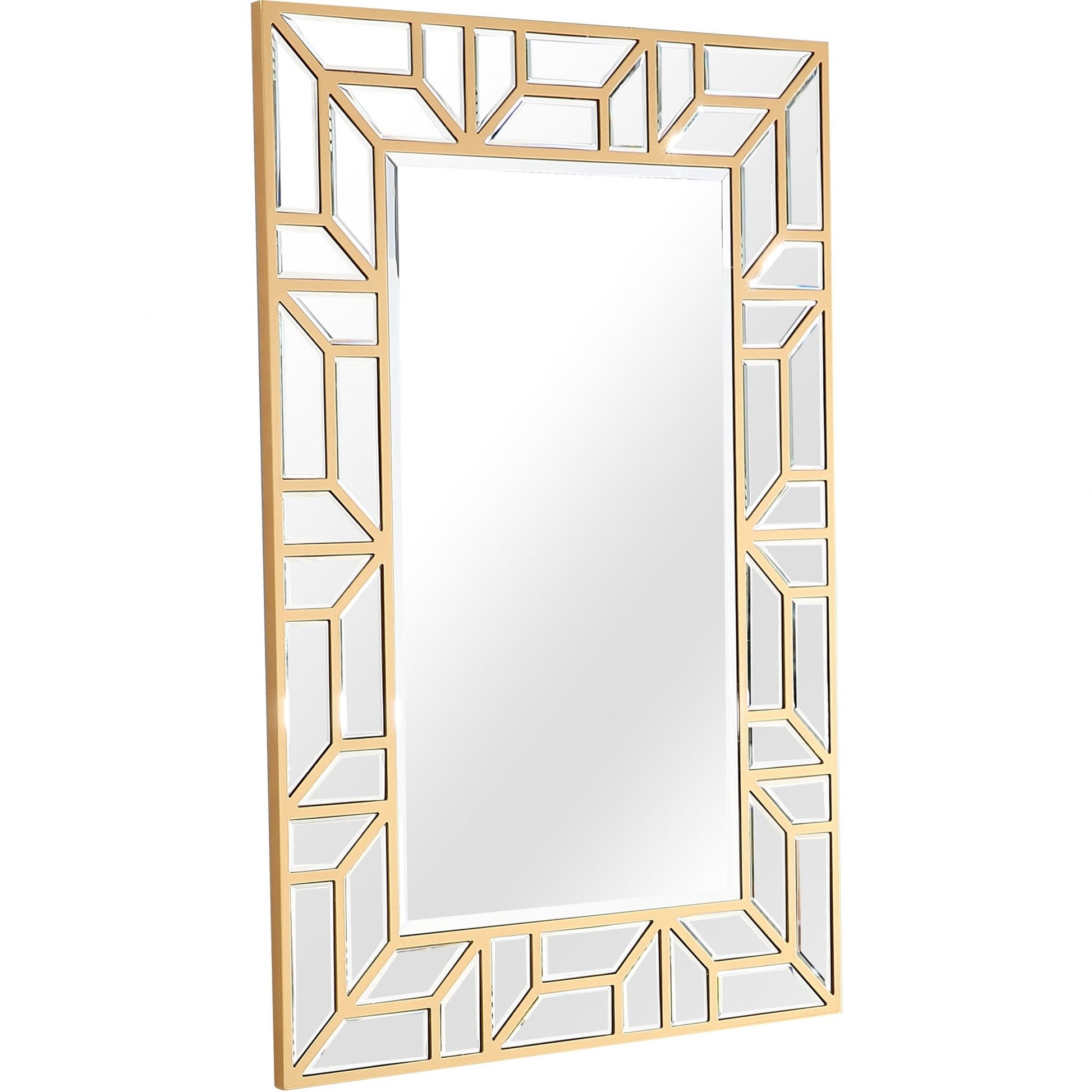 HomeRoots Gold Geometric Wall Mirror