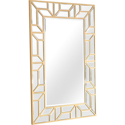 HomeRoots Gold Geometric Wall Mirror