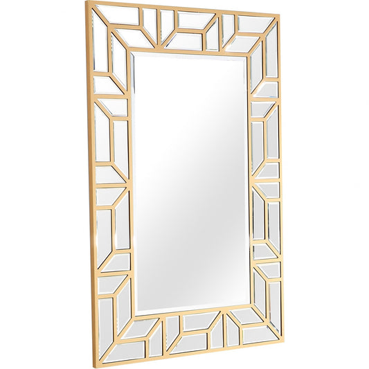 HomeRoots Gold Geometric Wall Mirror