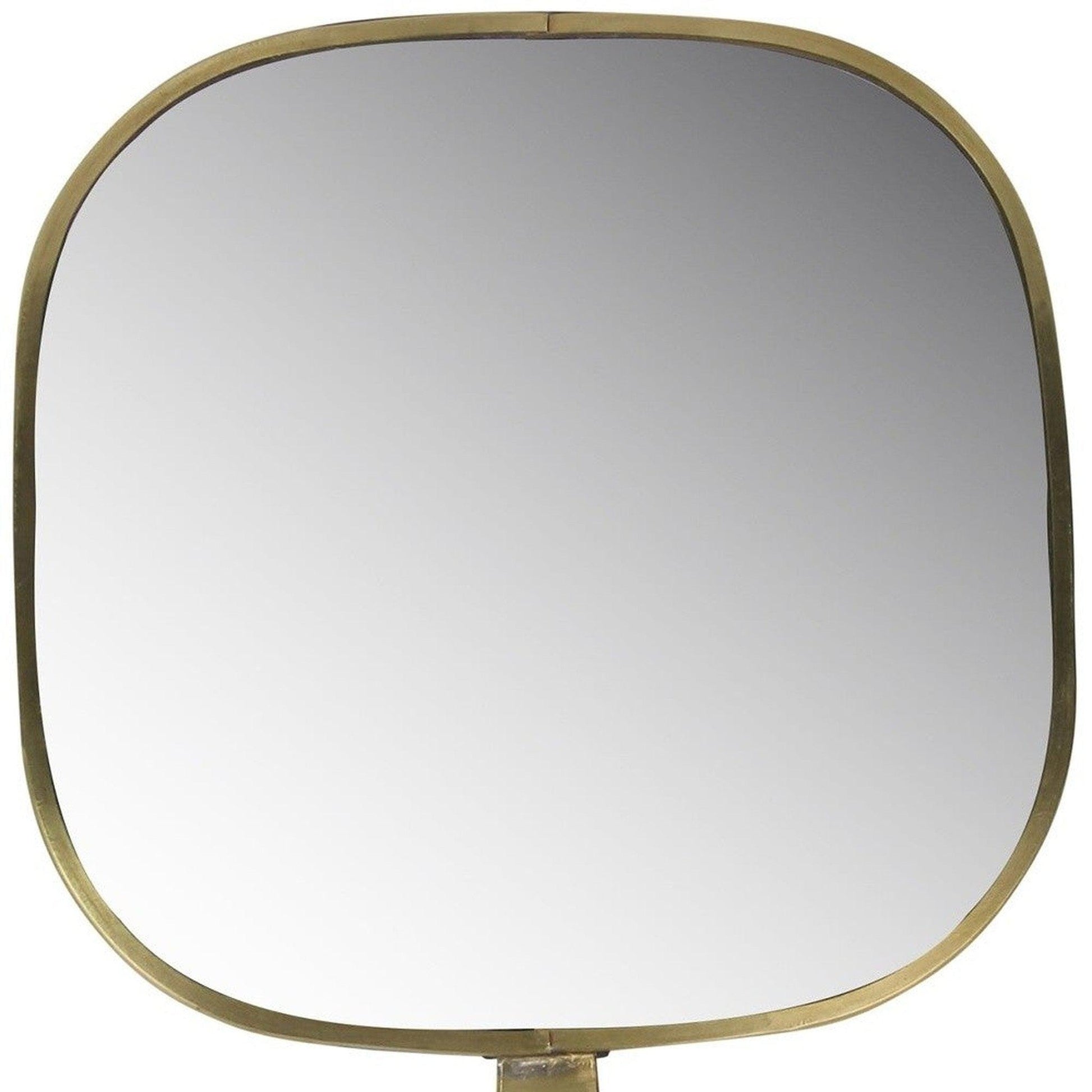 HomeRoots Gold Greek Key Hand Mirror