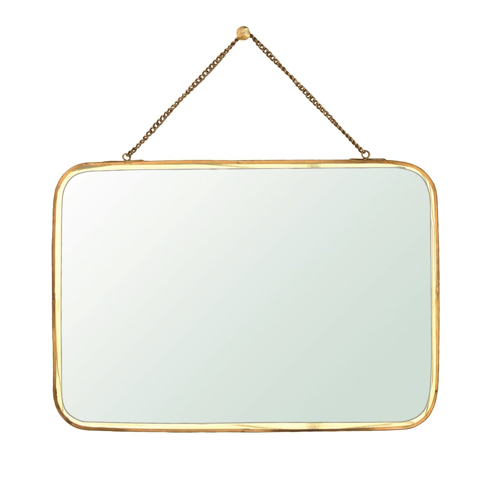 HomeRoots Gold Metal Horizontal Wall Mirror