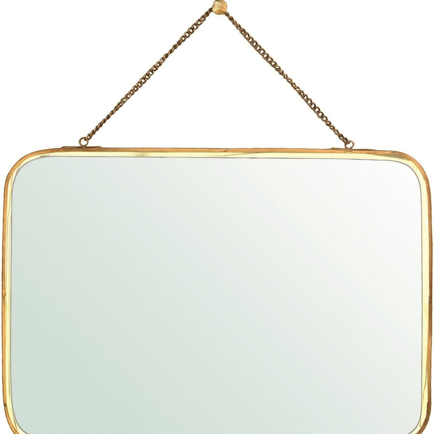 HomeRoots Gold Metal Horizontal Wall Mirror