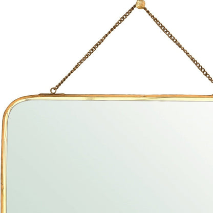 HomeRoots Gold Metal Horizontal Wall Mirror