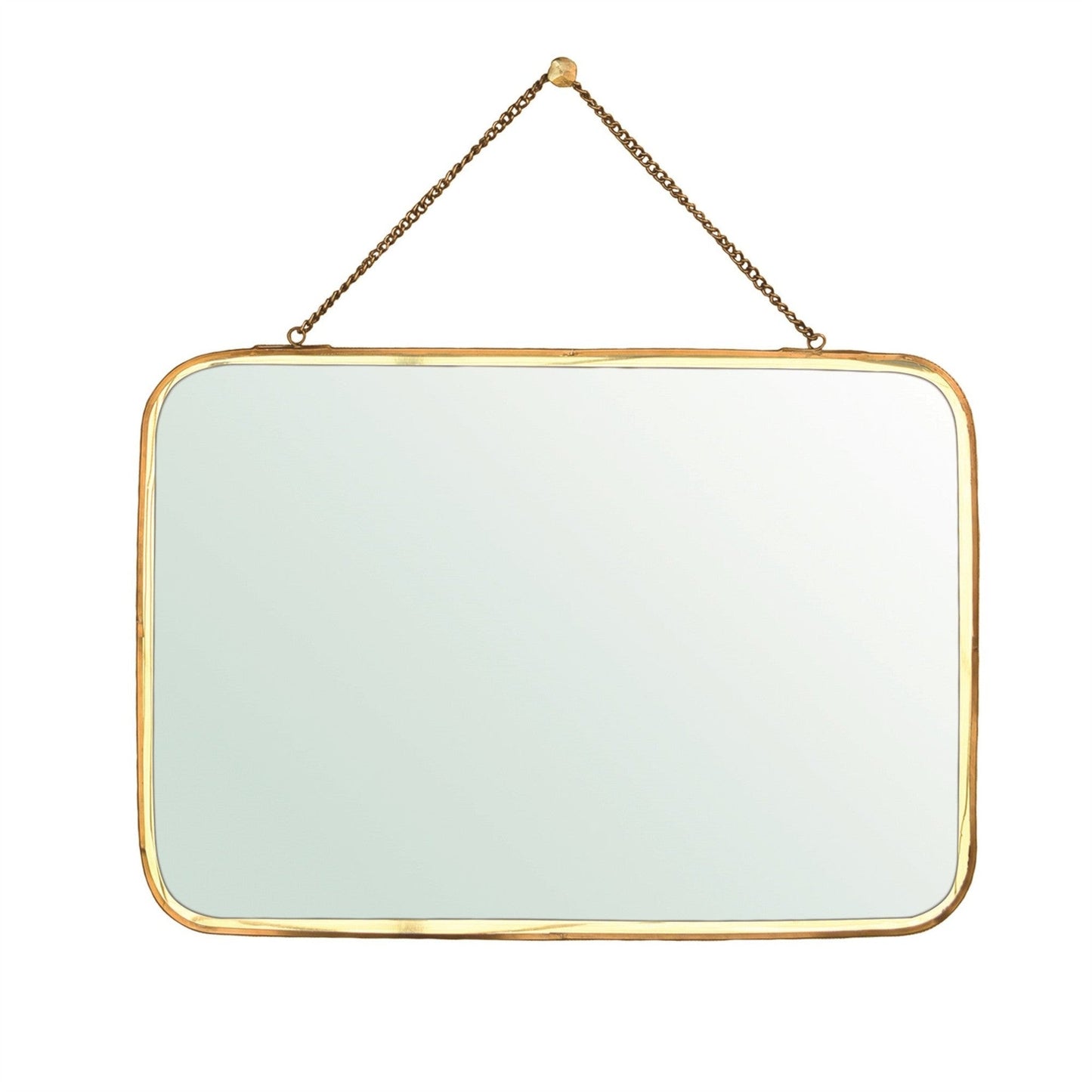 HomeRoots Gold Metal Horizontal Wall Mirror